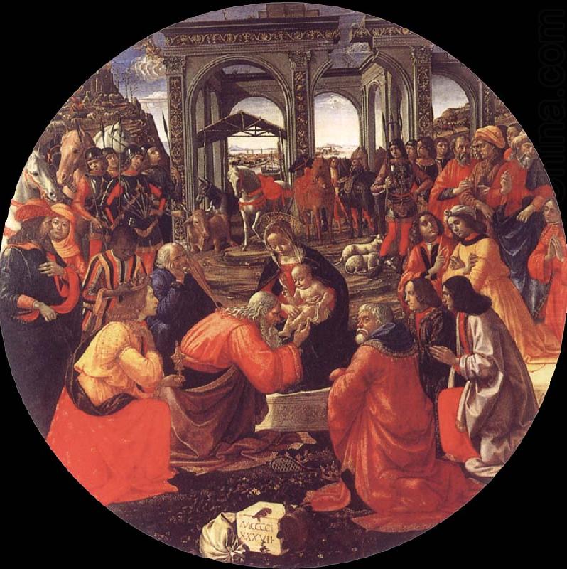 Domenico Ghirlandaio The adoration of the Konige china oil painting image